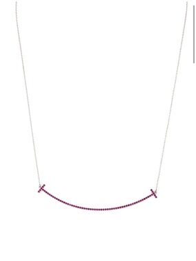 Tiffany & Co.
T 18K Ruby Smile Pendant Necklace
